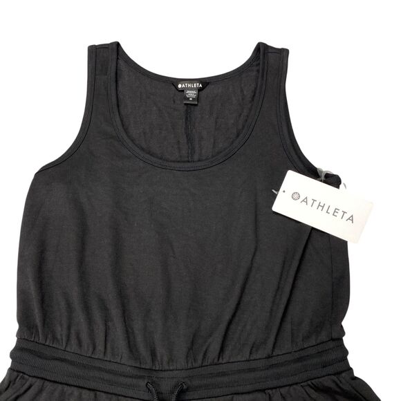 Athleta Balance Sleeveless Romper Black Womens Size Medium MSRP: $79 - Picture 1 of 16